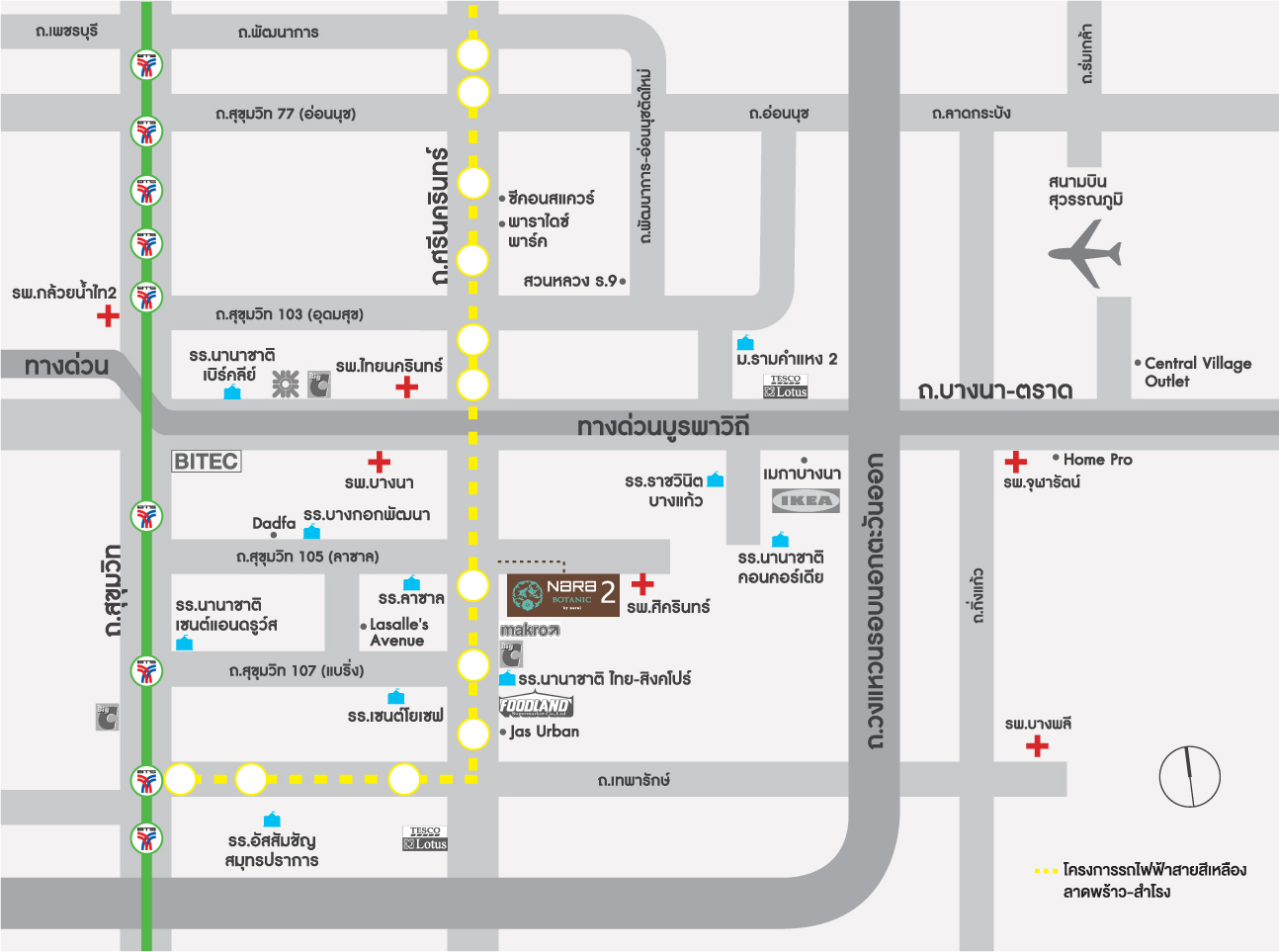 Map นารา โบทานิค 2 ศรีนครินทร์ - บ้านเดี่ยว